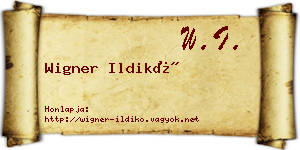 Wigner Ildikó névjegykártya